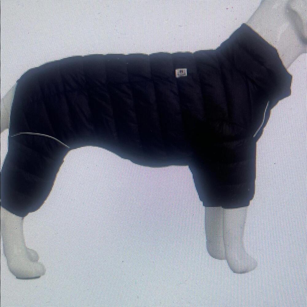 Lovelonglong Dog Coat Black 4 legs covered waterproof Quilted Dog Coat,SIZE XXL